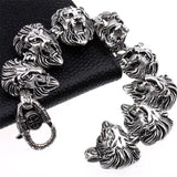 Lion Head Titanium Steel Bracelet - Men's Domineering Jewelry