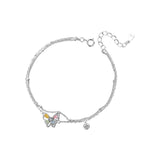 Silver Butterfly Bracelet & Earrings Set