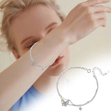 Silver Butterfly Bracelet & Earrings Set