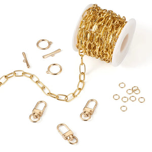 Aluminium Paperclip Chain DIY Bracelet Necklace Bag Strap Accessories