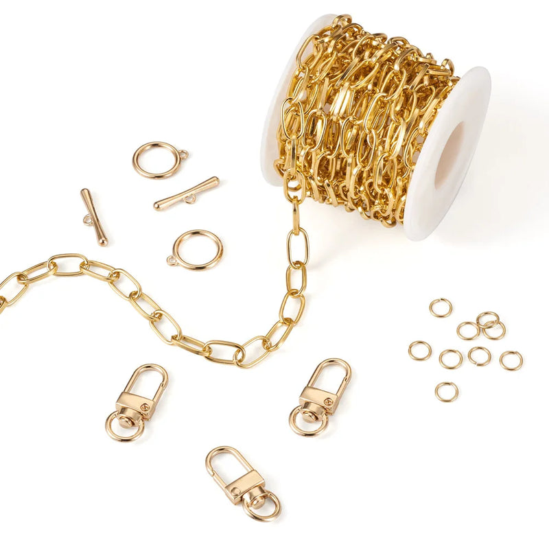 Aluminium Paperclip Chain DIY Bracelet Necklace Bag Strap Accessories