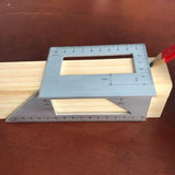Aluminum Alloy Wooden Square Multifunction Ruler 45 90 Degree Gauge Rule