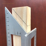 Aluminum Alloy Wooden Square Multifunction Ruler 45 90 Degree Gauge Rule