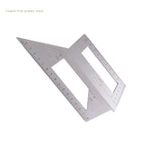Aluminum Alloy Wooden Square Multifunction Ruler 45 90 Degree Gauge Rule