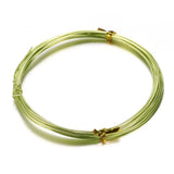 Aluminum Craft Wire Yellow Green 18 Gauge 10m/roll