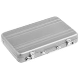 Aluminum Password Box Mini Suitcase Card Case Silver