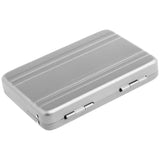 Aluminum Password Box Mini Suitcase Card Case Silver