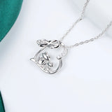 925 Silver Frog Mom & Kids Necklace Mother's Jewelry