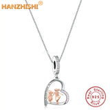 925 Silver Heart Love Necklace for Sister