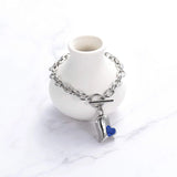 Cremation Bracelet Stainless Steel Crystal Urn Bangle