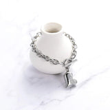 Cremation Bracelet Stainless Steel Crystal Urn Bangle