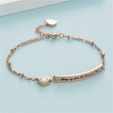 Sister Forever Engraved Chain Bracelet