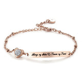 Sister Forever Engraved Chain Bracelet