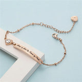 Sister Forever Engraved Chain Bracelet
