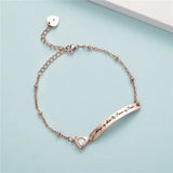 Sister Forever Engraved Chain Bracelet