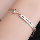 Sister Forever Engraved Chain Bracelet