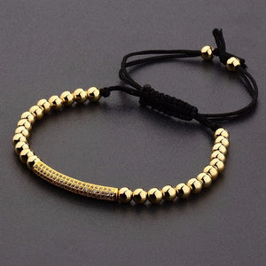 Summer Charm Mens Bracelet Top Copper Beads CZ Micro Pave Bracelet For Men