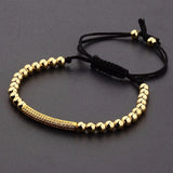 Summer Charm Mens Bracelet Top Copper Beads CZ Micro Pave Bracelet For Men