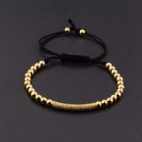 Summer Charm Mens Bracelet Top Copper Beads CZ Micro Pave Bracelet For Men