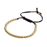 Summer Charm Mens Bracelet Top Copper Beads CZ Micro Pave Bracelet For Men