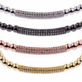 Summer Charm Mens Bracelet Top Copper Beads CZ Micro Pave Bracelet For Men
