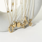 14K Irregular Charm Clavicle Chain Pendant Necklace For Women