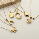 14K Irregular Charm Clavicle Chain Pendant Necklace For Women