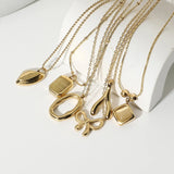 14K Irregular Charm Clavicle Chain Pendant Necklace For Women
