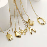 14K Irregular Charm Clavicle Chain Pendant Necklace For Women