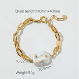 Baroque Pearl Bracelet CZ Crystal Charms Bangle For Lovers