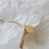 14K Baroque Square Clavicle Necklace for Women