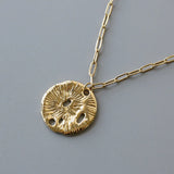 14K Bohemian Retro Double Necklace Sweater Chain Irregular Pendant Necklace