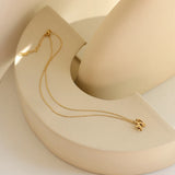 14K Lion Clavicle Chain Necklace Choker Pendant
