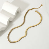 14K Centipede Chain Necklace Minimalist Punk Jewelry for Female