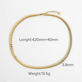 14K Centipede Chain Necklace Minimalist Punk Jewelry for Female