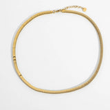14K Centipede Chain Necklace Minimalist Punk Jewelry for Female