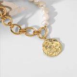 14K Freshwater Pearl Bracelet with Zircon Pave Charms