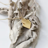 14K Irregular Geometric Grey Shell Choker Necklace