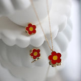 14K Daisy Flower Clavicle Necklace Punk Choker Collar