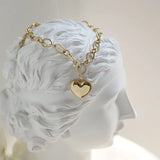 14K Love Heart Bracelet Peach Heart Chain Bracelet For Women