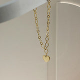 14K Love Heart Bracelet Peach Heart Chain Bracelet For Women