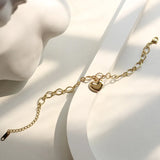 14K Love Heart Bracelet Peach Heart Chain Bracelet For Women