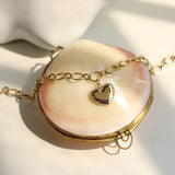 14K Love Heart Bracelet Peach Heart Chain Bracelet For Women