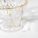14K Minimalist Multilayer Star Pendant Necklace