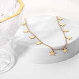 14K Minimalist Multilayer Star Pendant Necklace