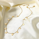 14K Minimalist Multilayer Star Pendant Necklace