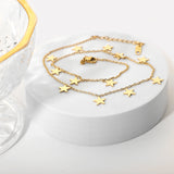 14K Minimalist Multilayer Star Pendant Necklace