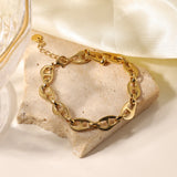 14K Minimalist Punk Style Hip Hop Chain Bracelet