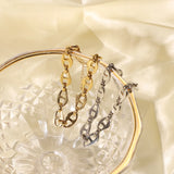 14K Minimalist Punk Style Hip Hop Chain Bracelet