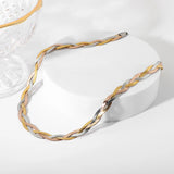 14K Snake Chain Wrapped Clavicle Necklace Personalized Choker